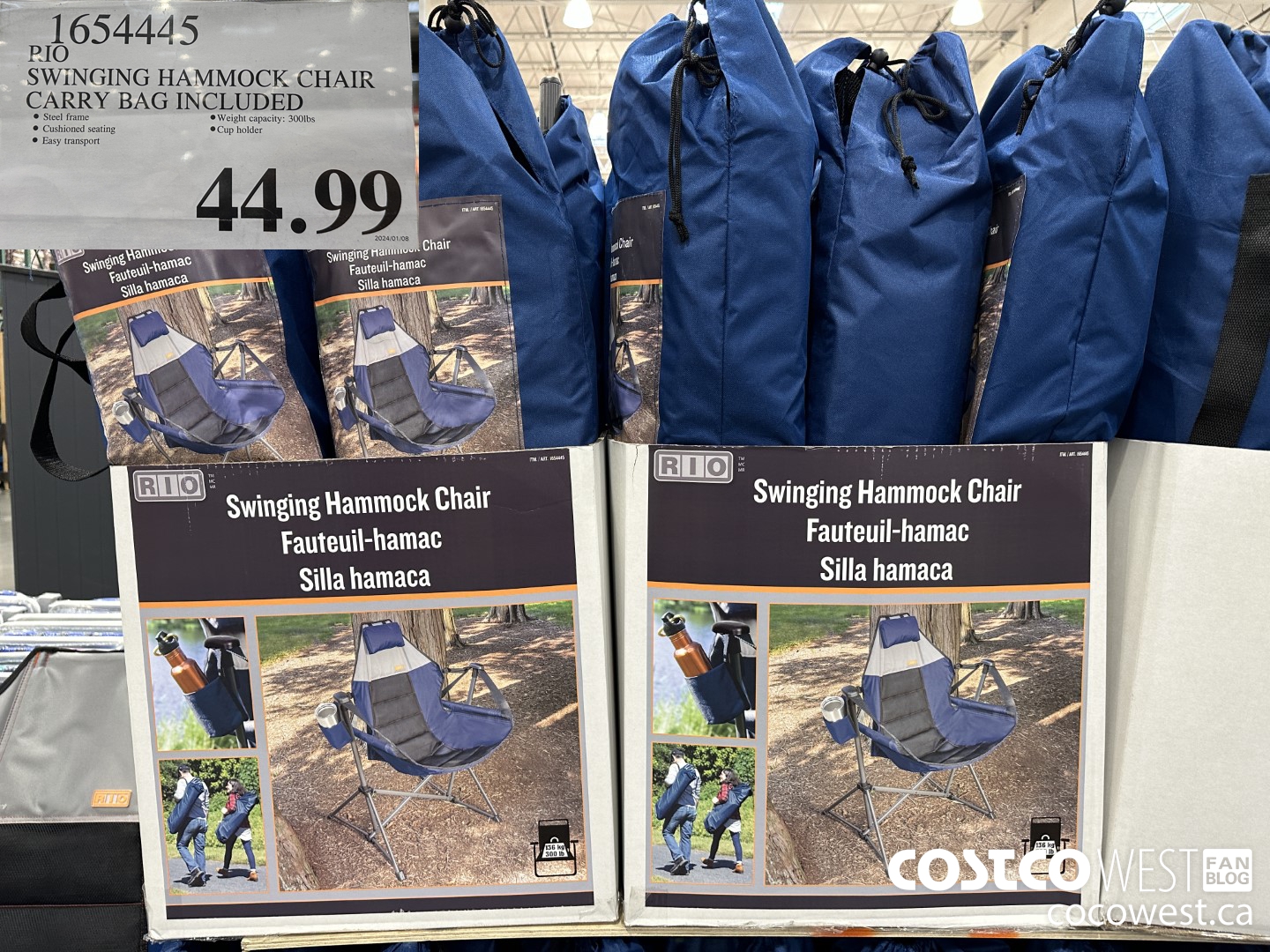 1654445 RIO SWINGING HAMMOCK CHAIR CARRY BAG INCLUDED $44.99