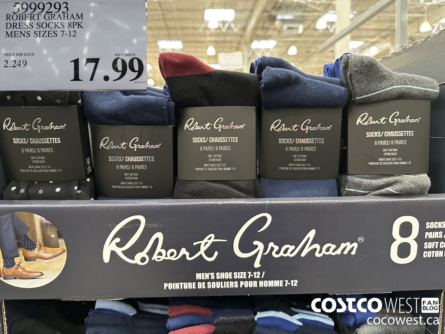 5999293 ROBERT GRAHAM DRESS SOCKS 8PK MENS SIZES 7-12 $17.99