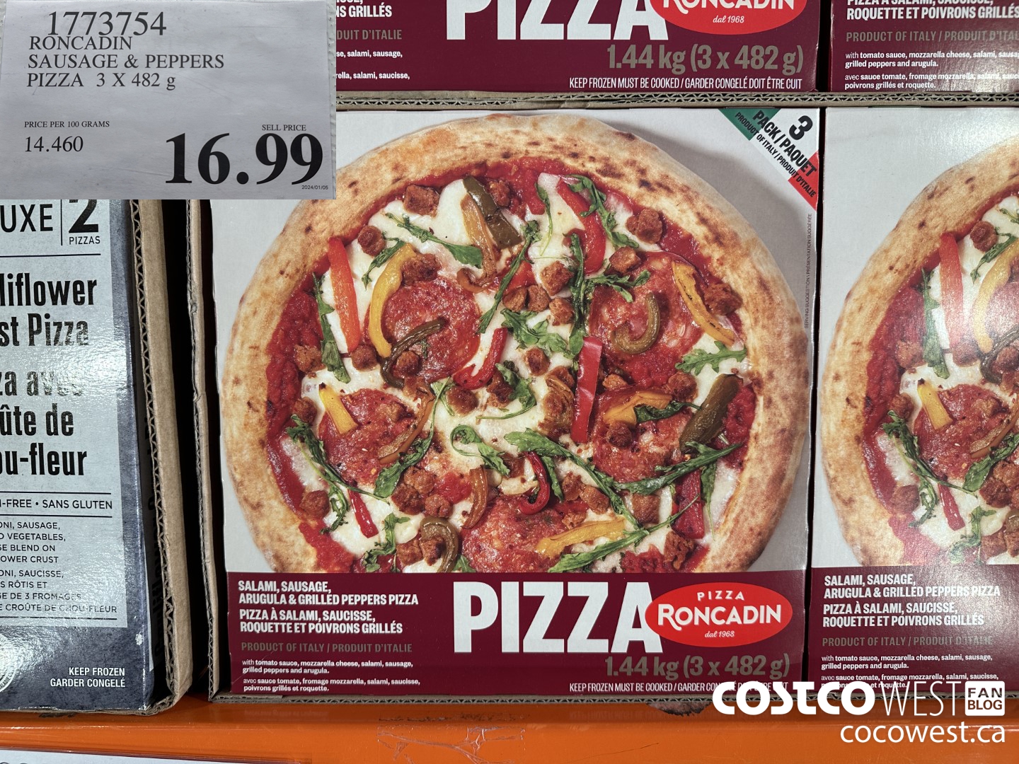 1773754 RONCADIN SAUSAGE & PEPPERS PIZZA 3 X 482G $16.99