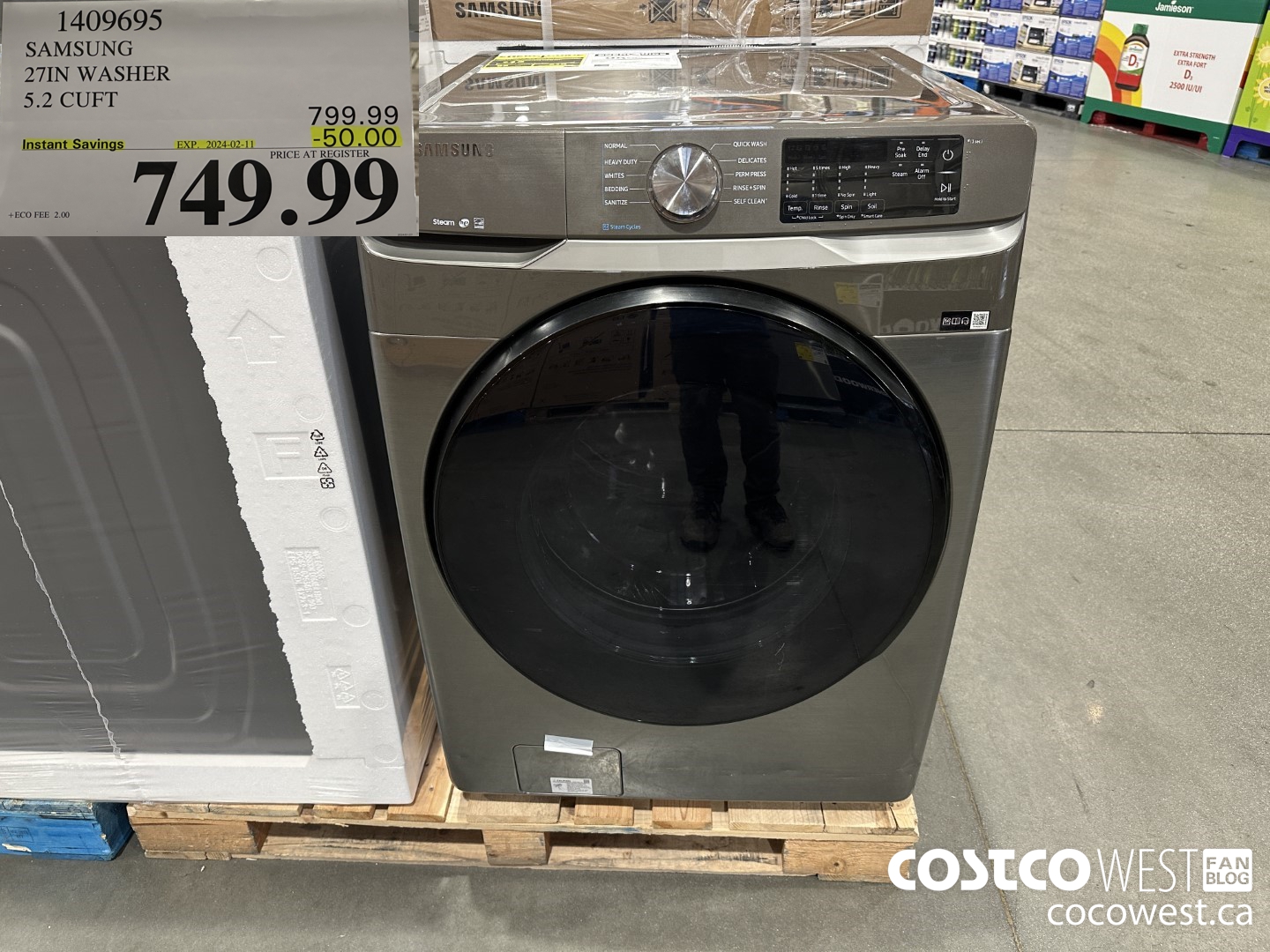 1409695 SAMSUNG 27IN WASHER 5.2 CUFT ($50.00 INSTANT SAVINGS EXPIRES ON 2024-02-11) $749.99
