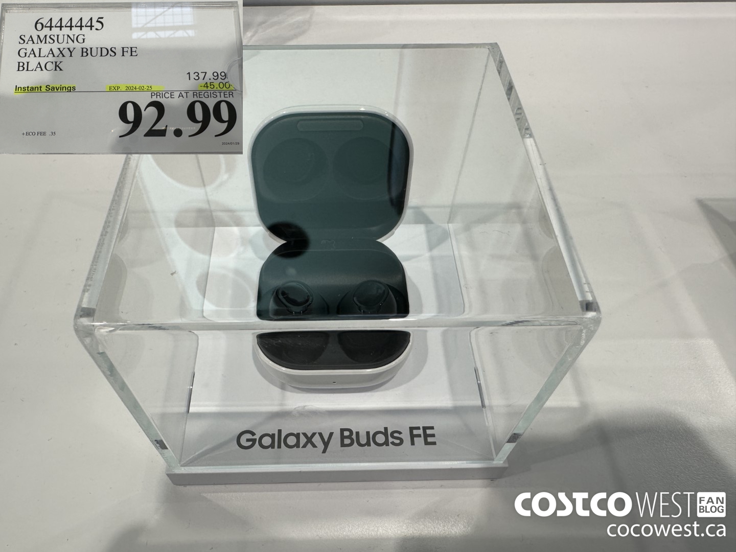 6444445 SAMSUNG GALAXY BUDS FE BLACK ($45.00 INSTANT SAVINGS EXPIRES ON 2024-02-25) $92.99