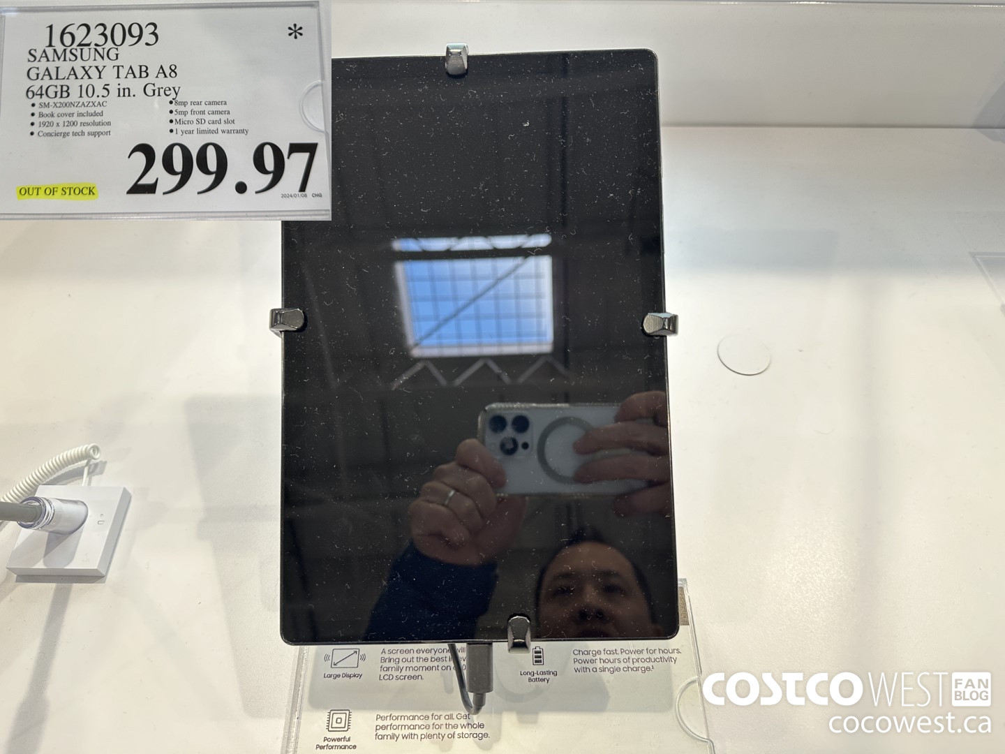 1623093 SAMSUNG GALAXY TAB A8 64GB 10.5 IN GREY $299.97