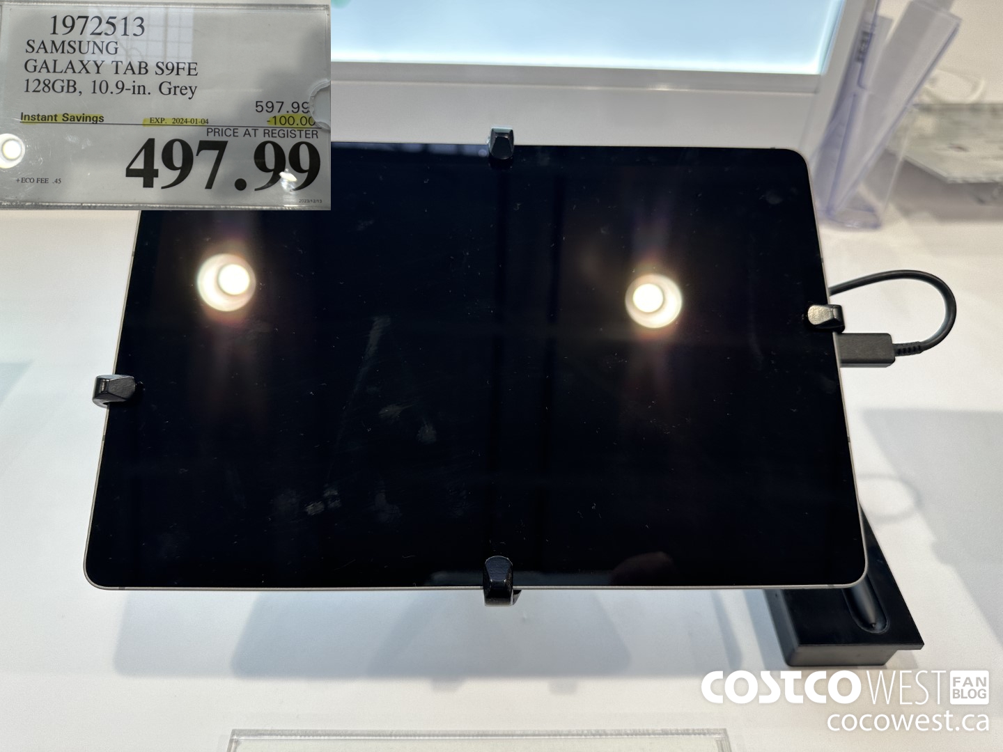 1972513 SAMSUNG GALAXY TAB S9FE 128GB, 10.9IN GREY ($100.00 INSTANT SAVINGS EXPIRES ON 2024-01-04) $497.99