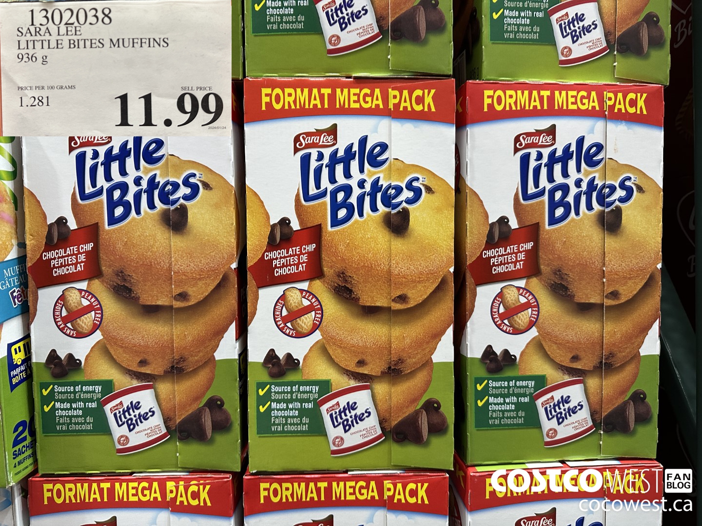 1302038 SARA LEE LITTLE BITES 936 G $11.99