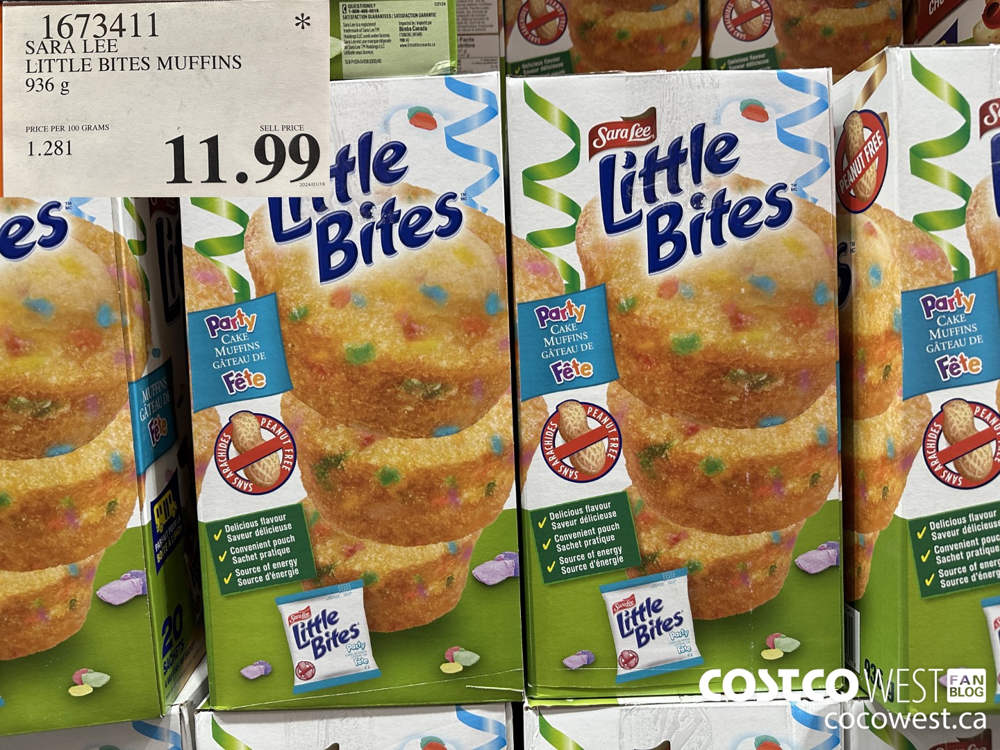 1673411 SARA LEE LITTLE BITES MUFFINS 936G $11.99