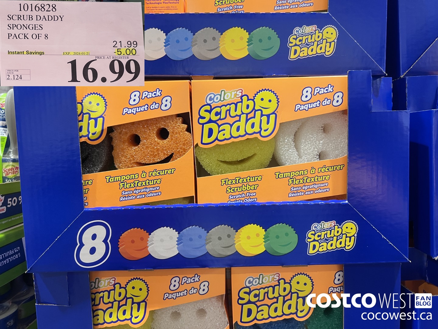 1016828 SCRUB DADDY VARIETY PACK 8 COUNT ($5.00 INSTANT SAVINGS EXPIRES ON 2024-01-21) $16.99