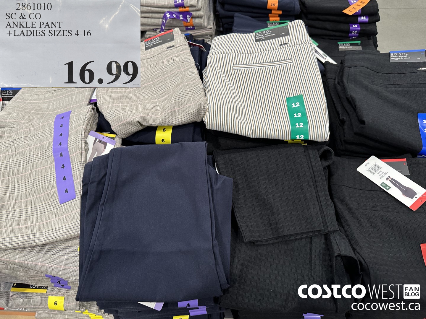 2861010 SC & CO ANKLE PANT LADIES SIZES 4-16 $16.99