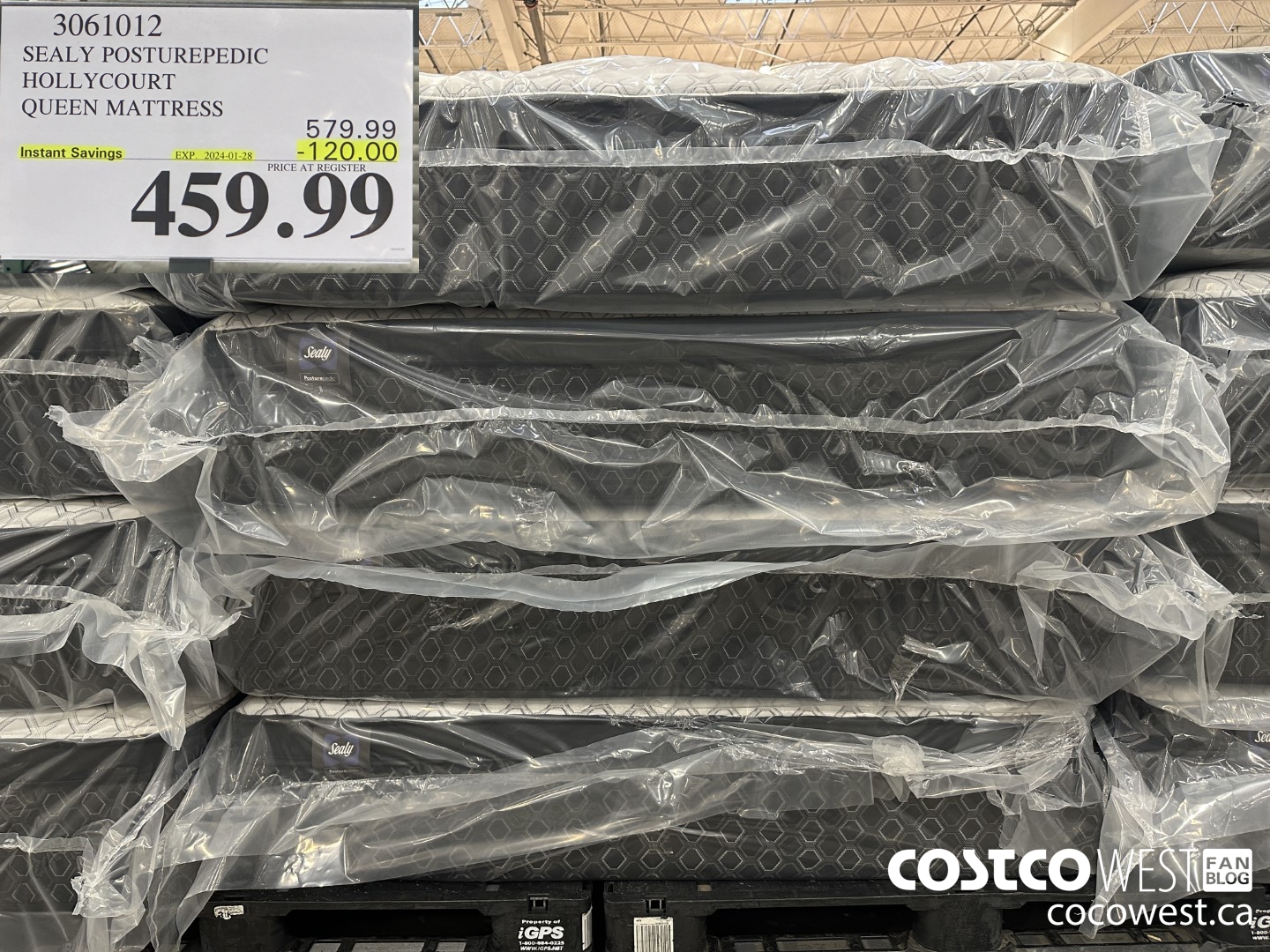 3061012 SEALY POSTUREPEDIC HOLLYCOURT QUEEN MATTRESS ($120.00 INSTANT SAVINGS EXPIRES ON 2024-01-28) $459.99