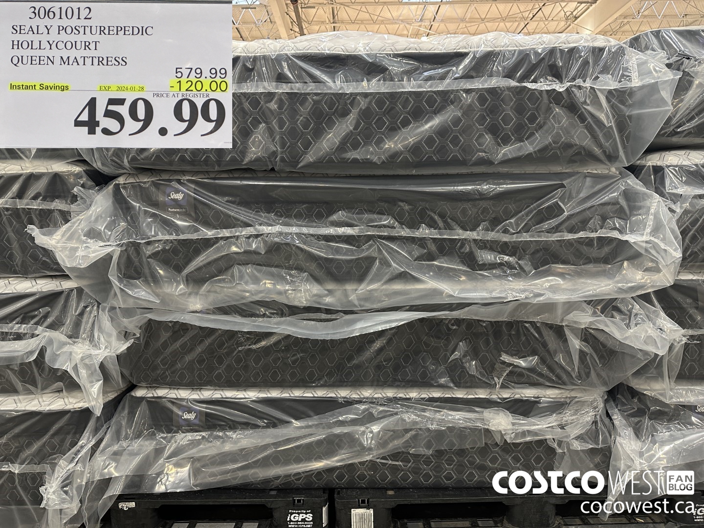 3061012 SEALY POSTUREPEDIC HOLLYCOURT QUEEN MATTRESS ($120.00 INSTANT SAVINGS EXPIRES ON 2024-01-28) $459.99