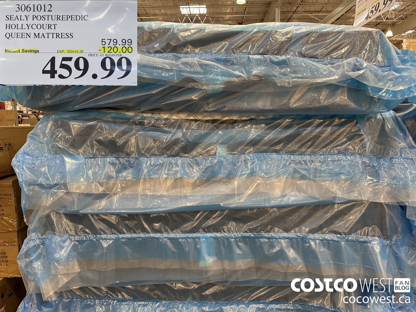 3061012 SEALY POSTUREPEDIC HOLLYCOURT QUEEN MATTRESS ($120.00 INSTANT SAVINGS EXPIRES ON 2024-01-28) $459.99