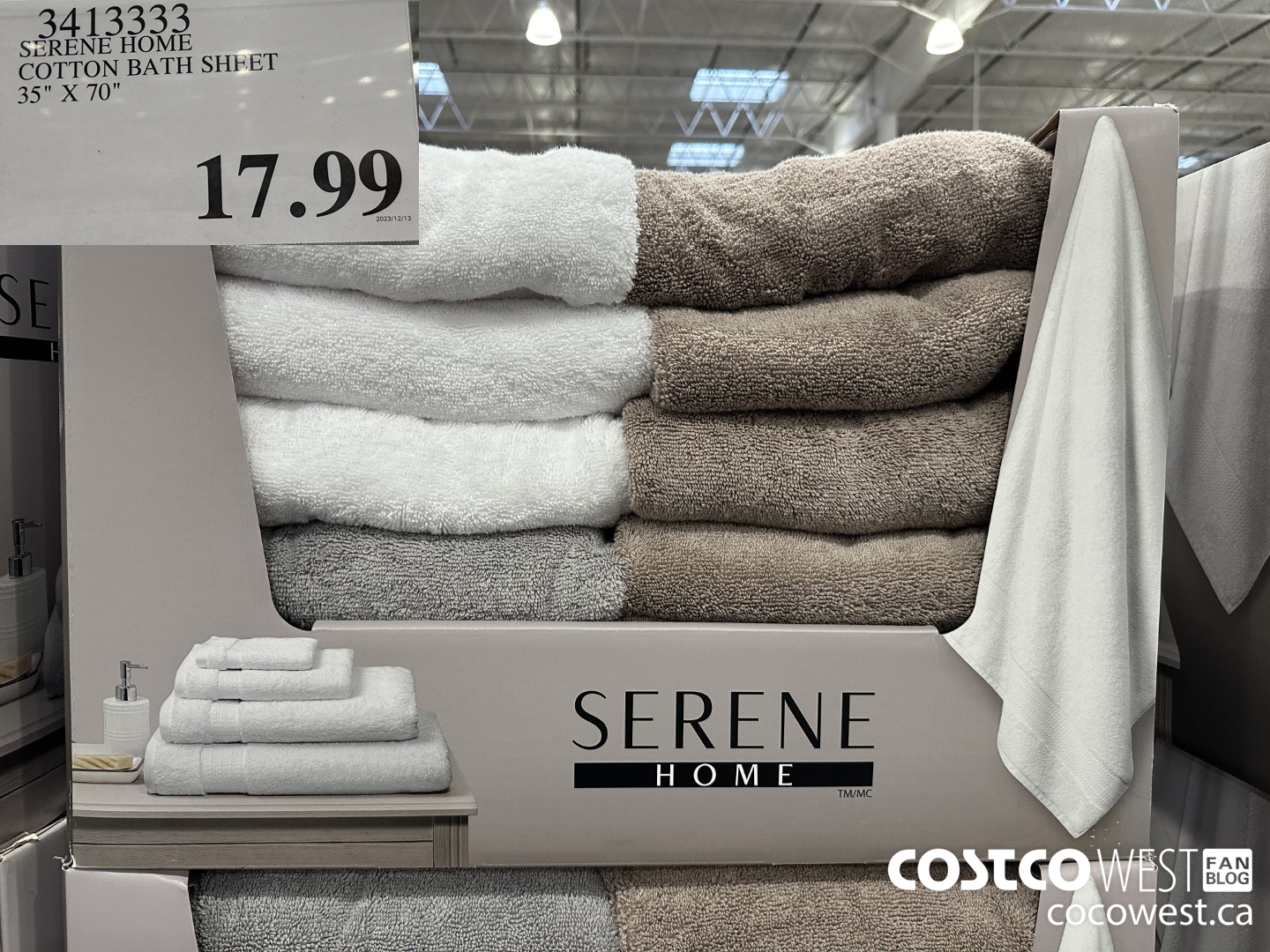 3413333 SERENE HOME COTTON BATH SHEET 35