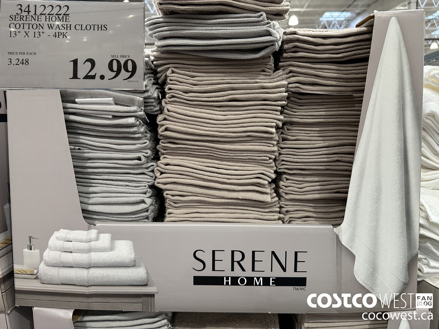 3412222 SERENE HOME COTTON WASH CLOTHS 13