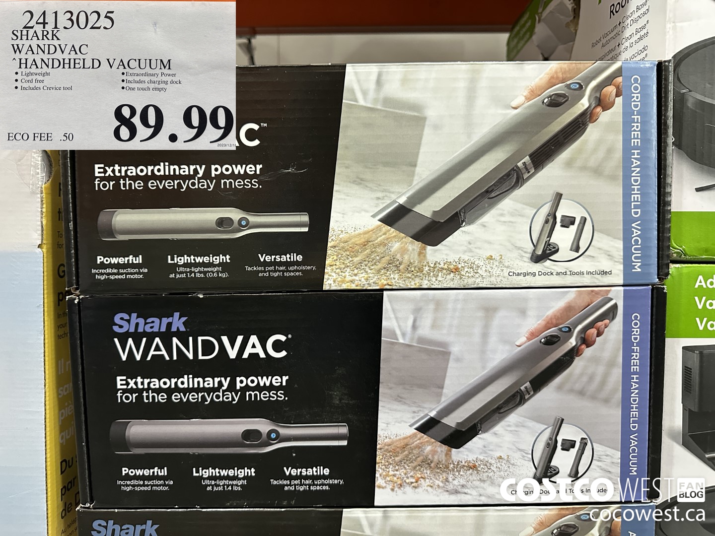 2413025 SHARK WANDVAC HANDHELD VACUUM $89.99