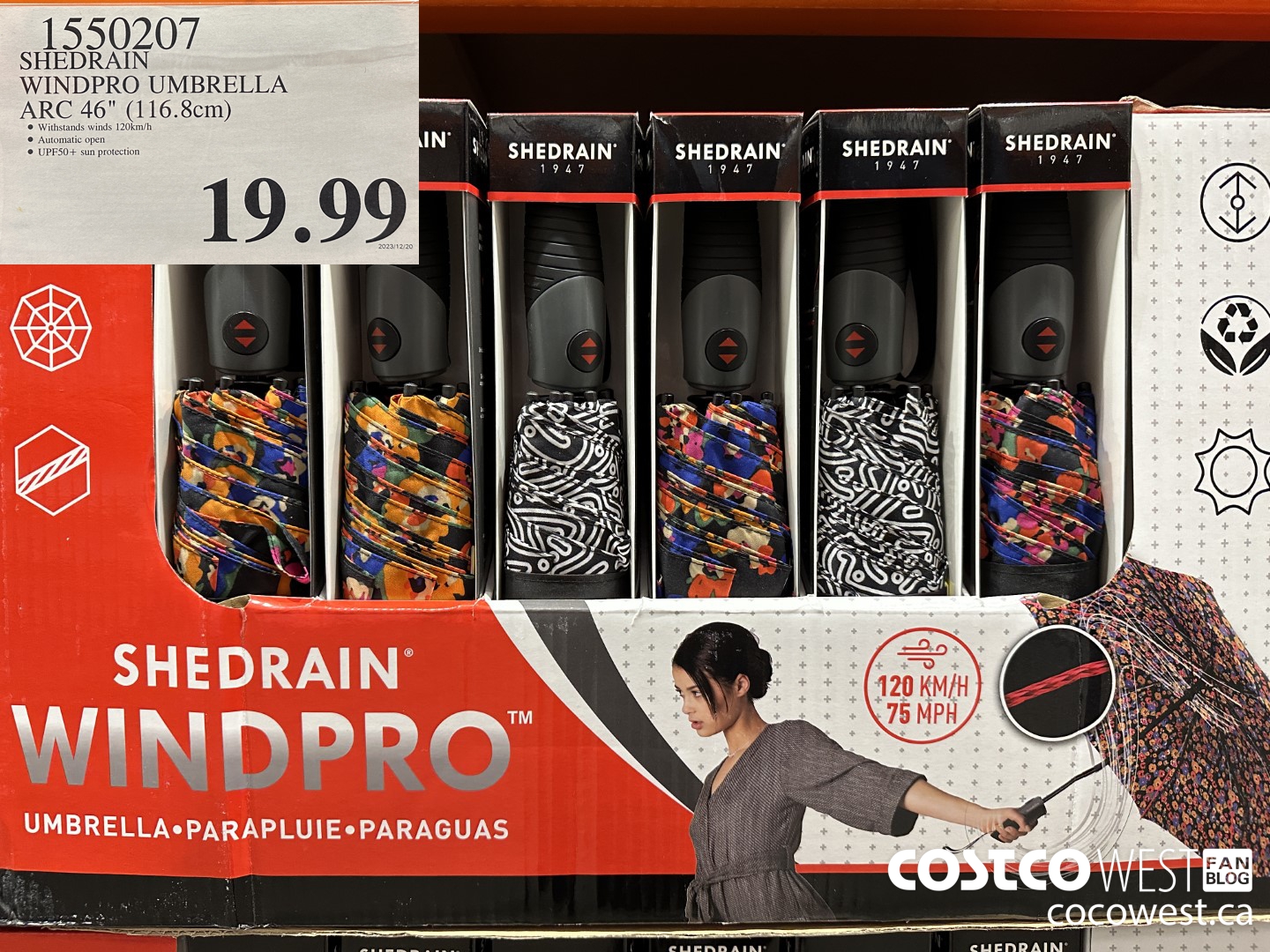 1550207 SHEDRAIN WINDPRO UMBRELLA ARC 46