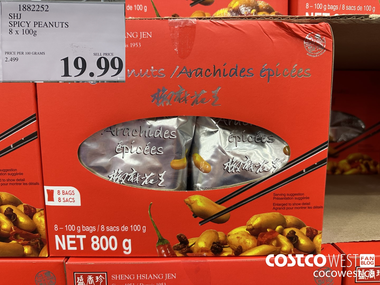 1882252 SHJ SPICY PEANUTS 8 X 100G $19.99