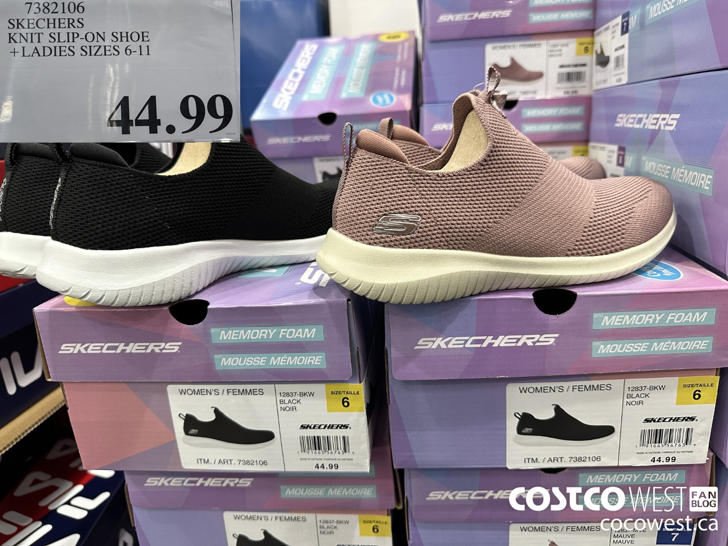 7382106 SKECHERS KNIT SLIP-ON SHOE LADIES SIZES 6-11 $44.99