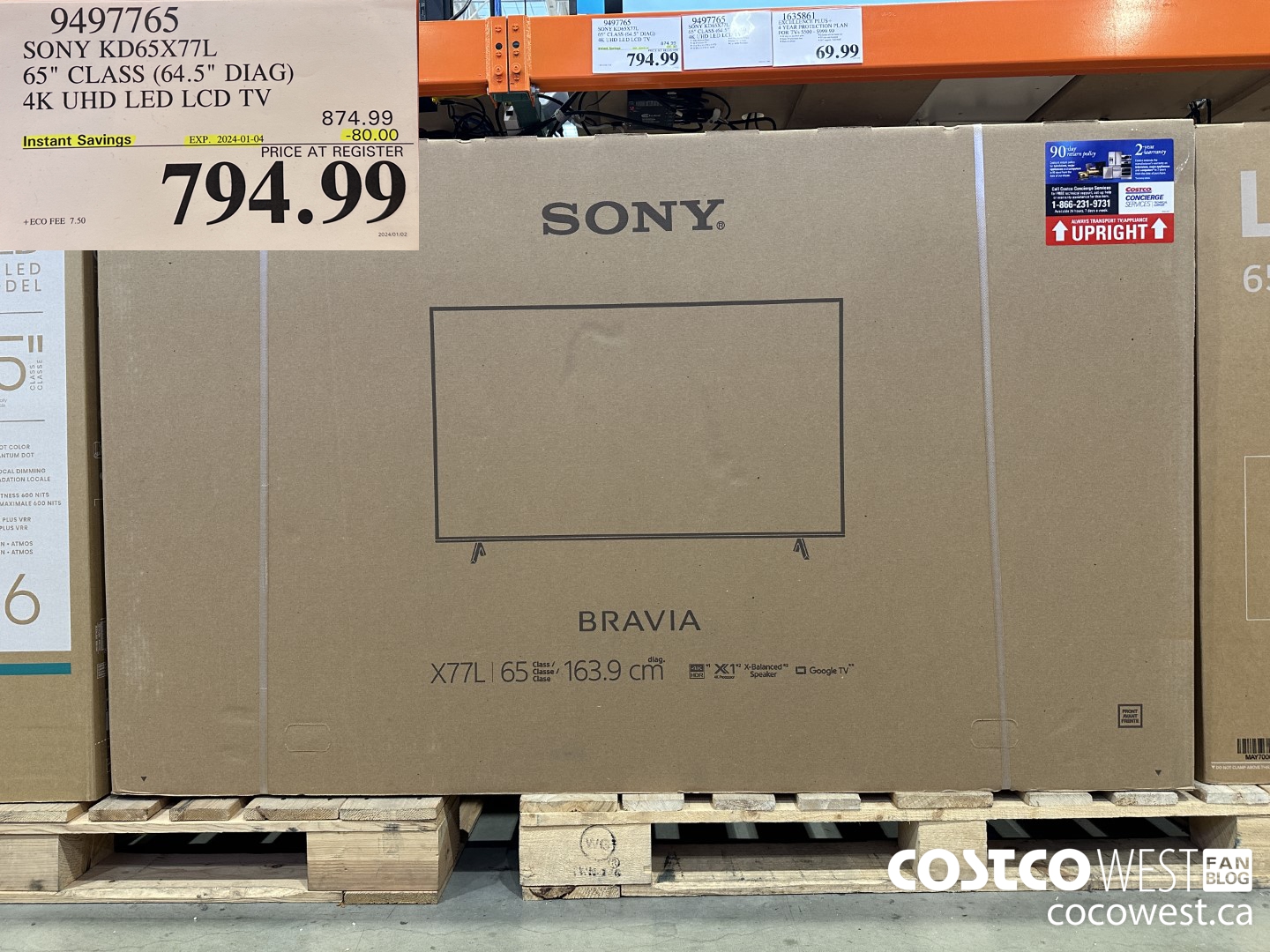 9497765 SONY KD65X77L 65