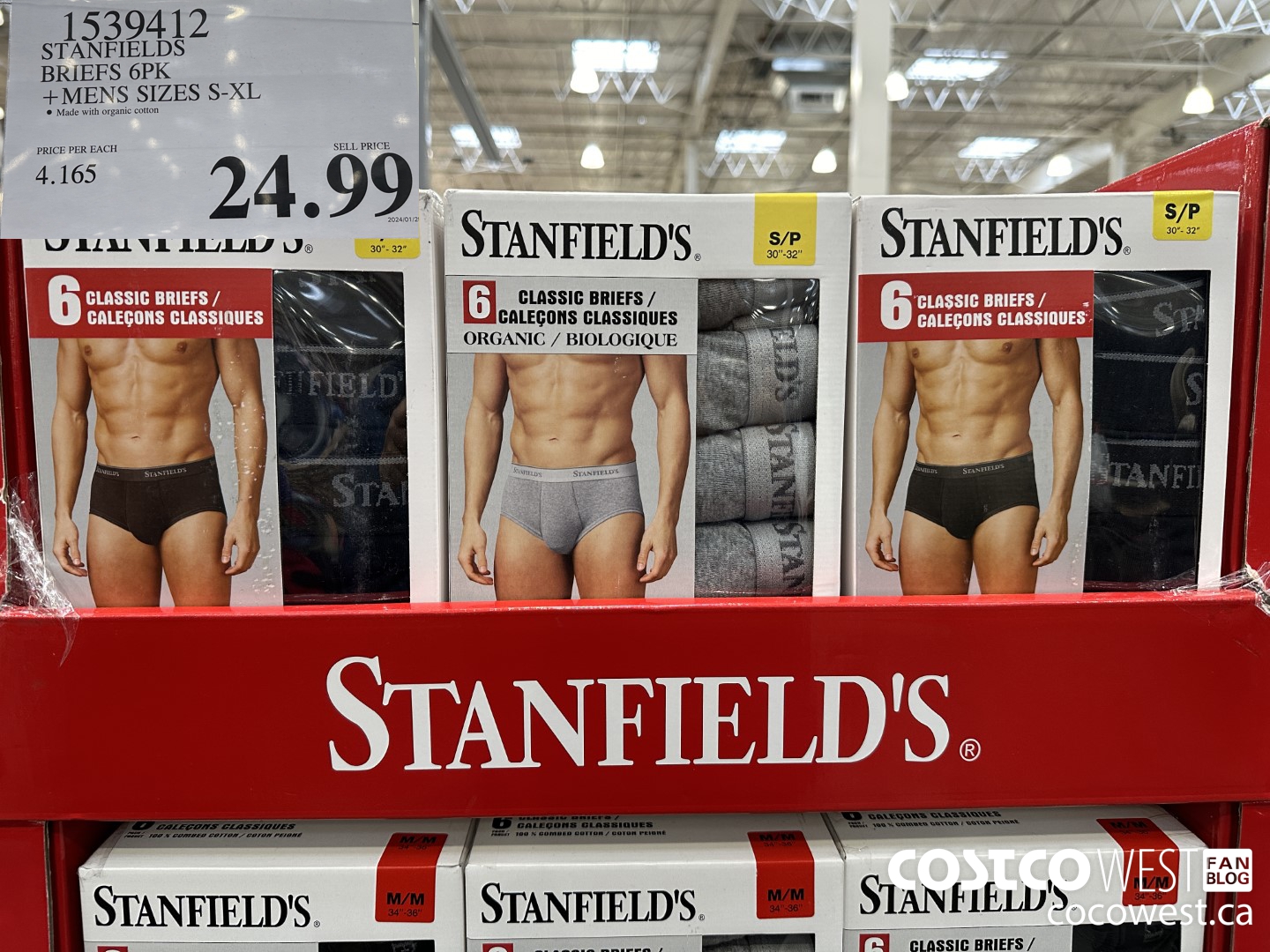 1539412 STANFIELDS BRIEFS 6PK MENS SIZES S-XL $24.99