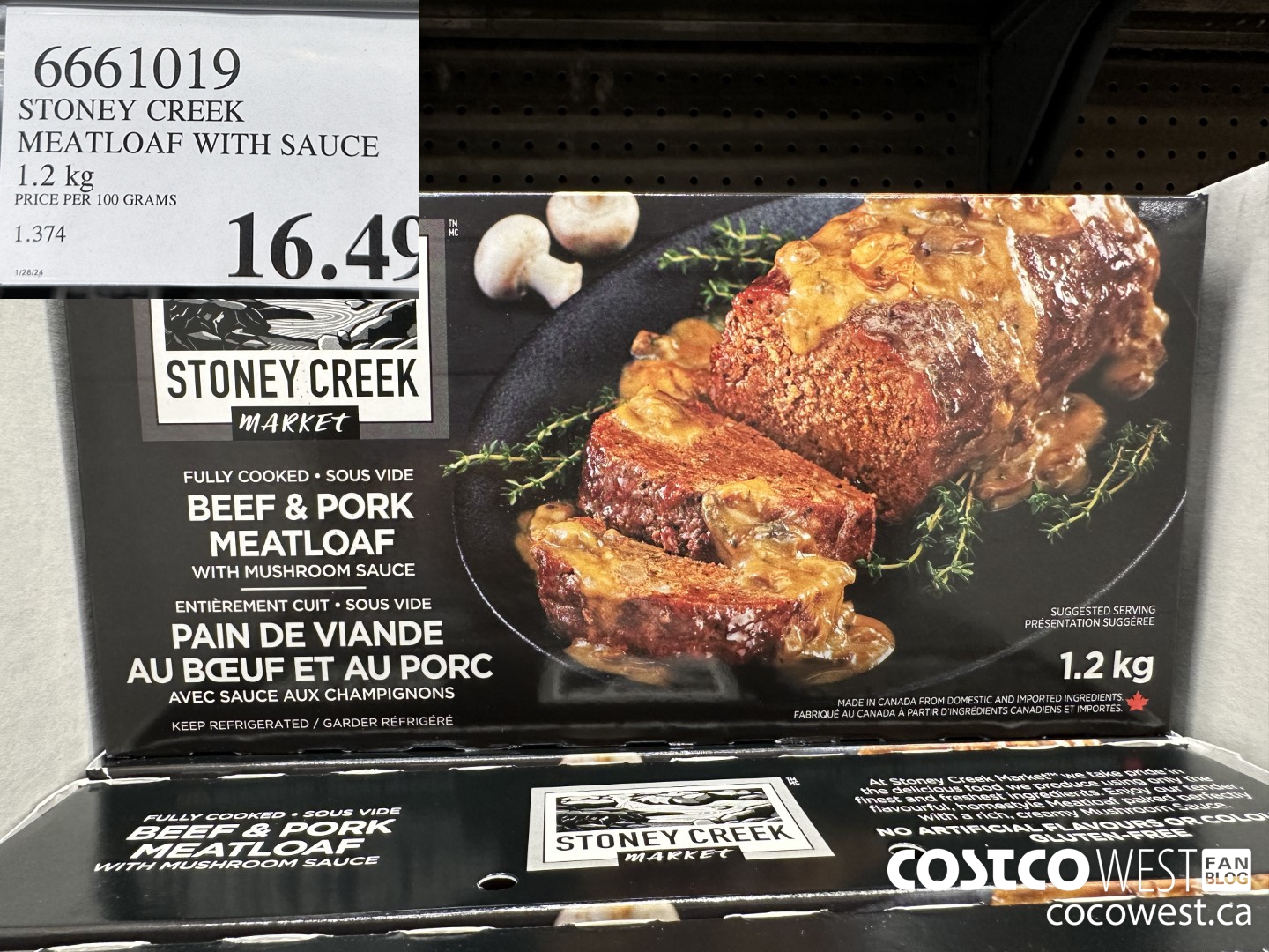 6661019 STONEY CREEK MEATLOAF WITH SAUCE 1.2KG $16.49