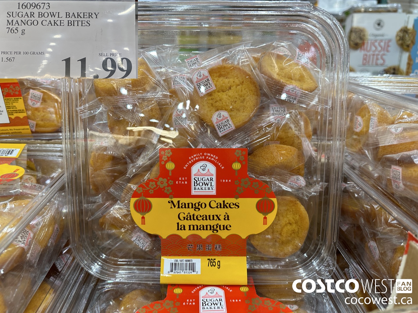 1609673 SUGAR BOWL BAKERY MANGO CAKE BITES 705 g  $11.99