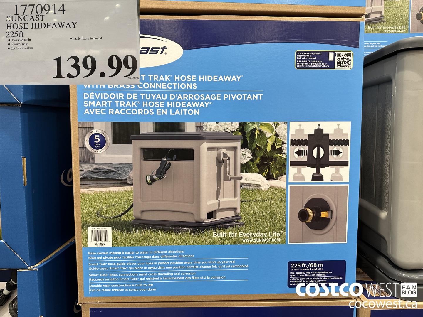 1770914 SUNCAST HOSE HIDEAWAY 225FT $139.99