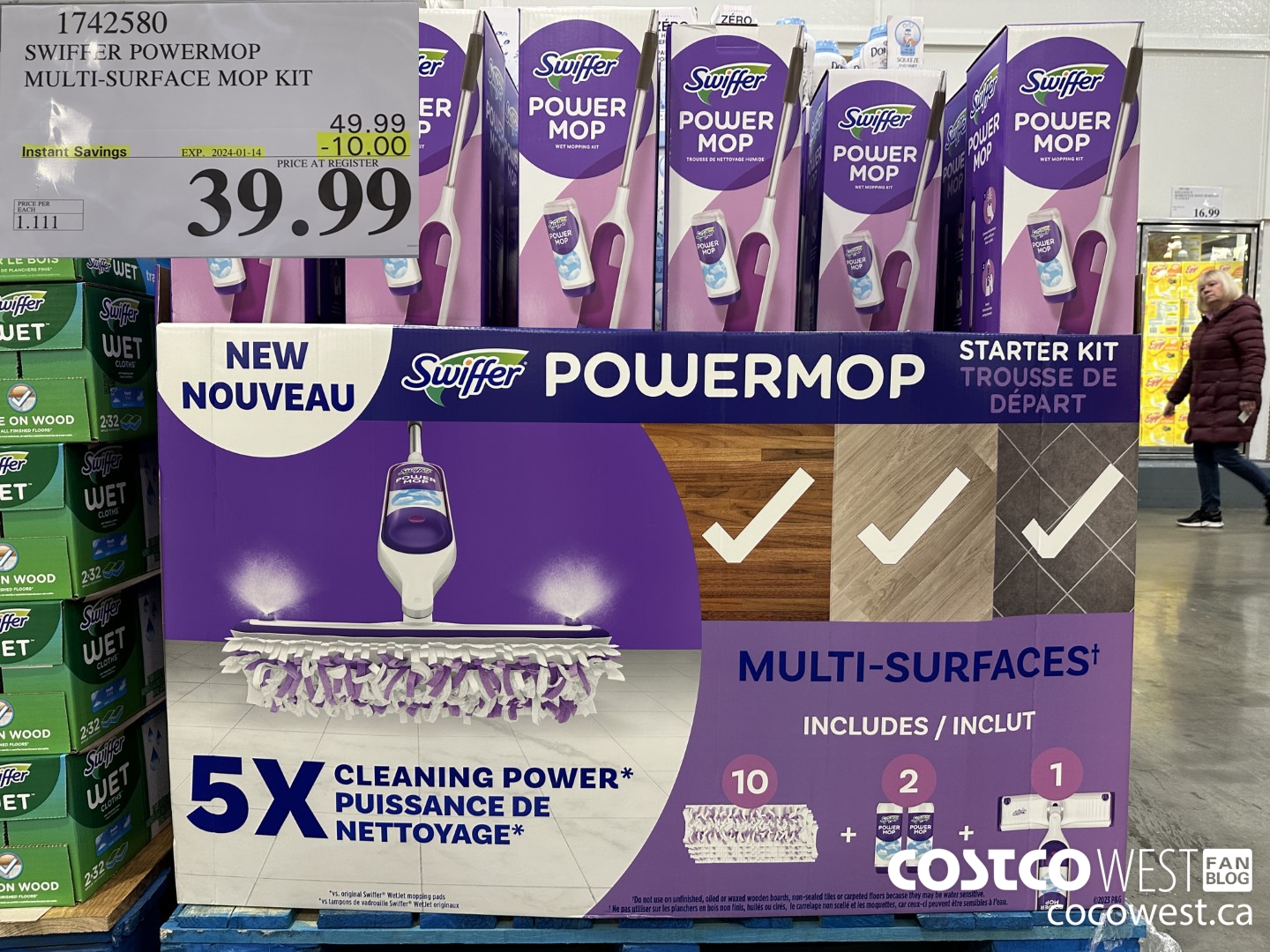 1742580 SWIFFER POWERMOP MULTI-SURFACE MOP KIT ($10.00 INSTANT SAVINGS EXPIRES ON 2024-01-14) $39.99