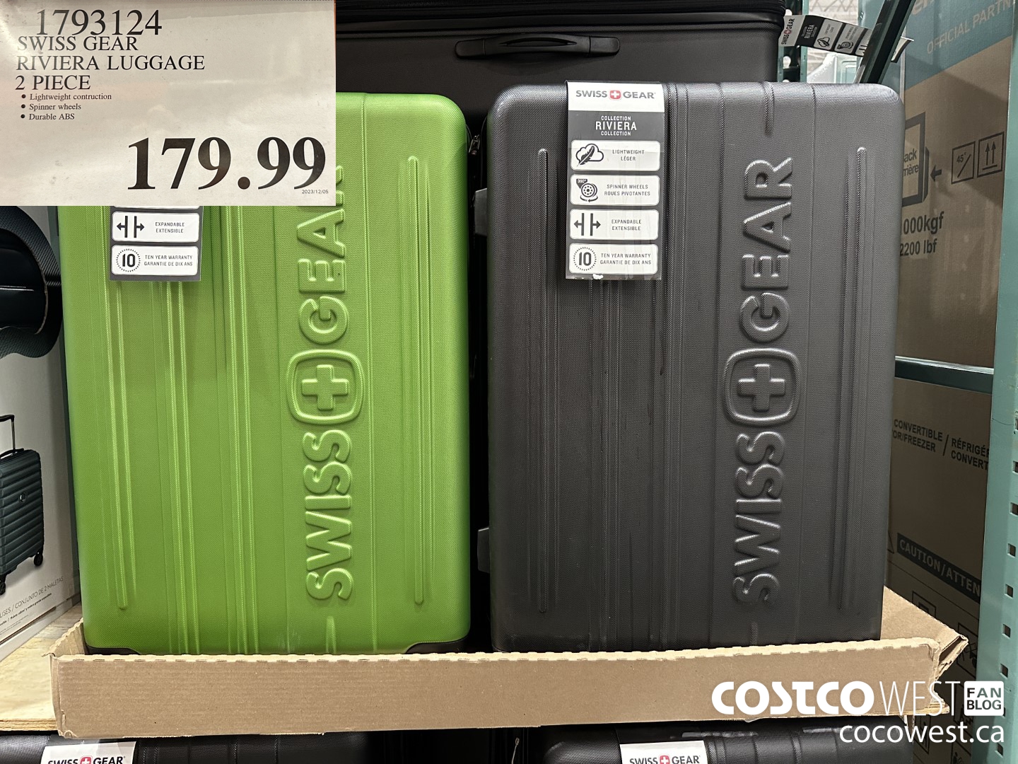 1793124 SWISS GEAR RIVIERA LUGGAGE 2 PIECE $179.99