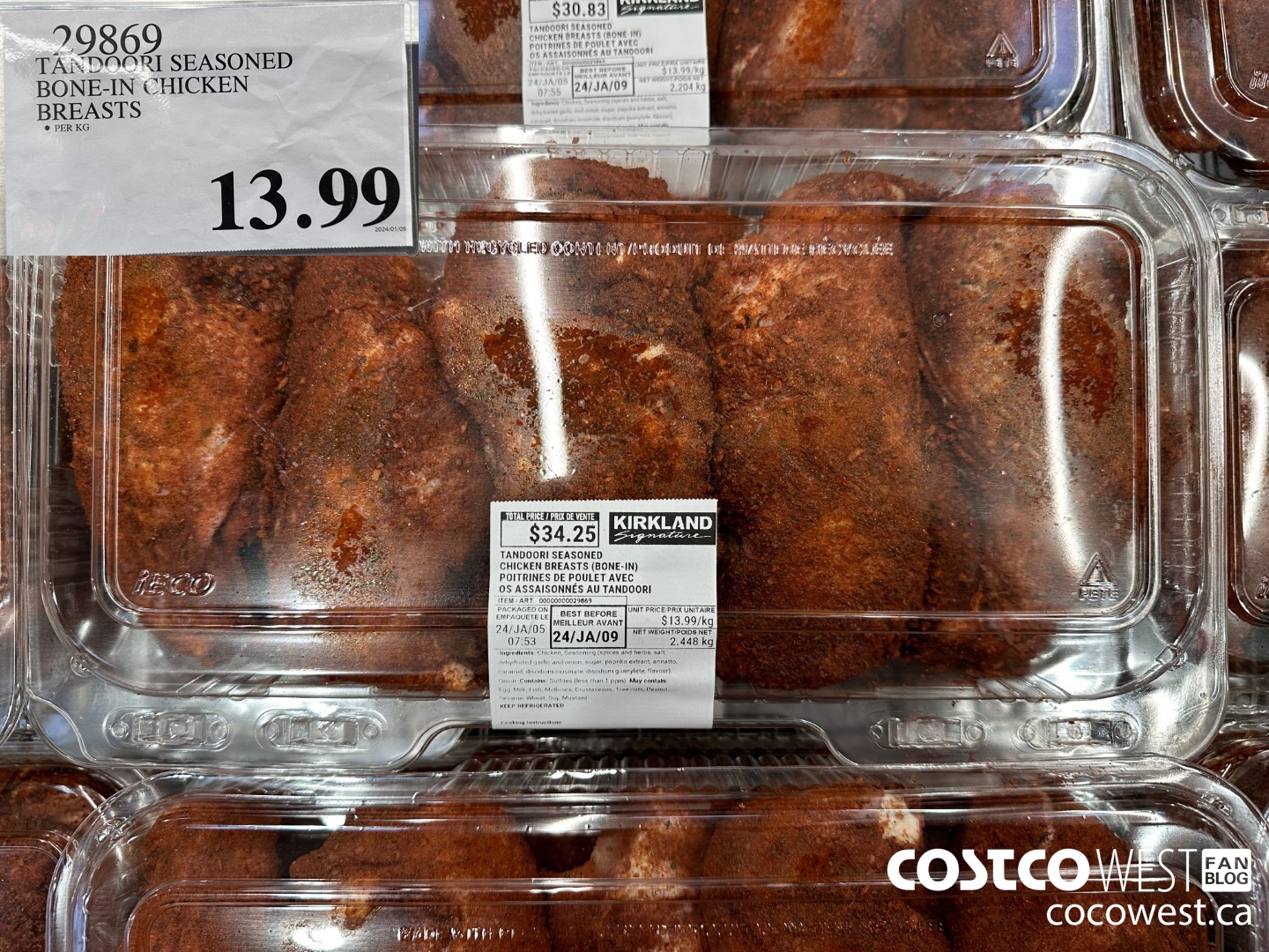 29869 TANDOORI SEASONED BONE-IN CHICKEN BREASTS $13.99