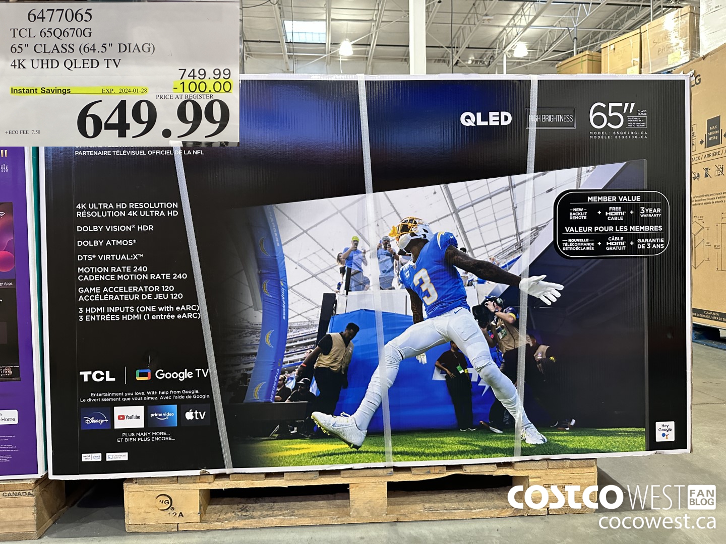 Costco Flyer Costco Sale Items For Jan 22 28 2024 For BC AB SK MB   TCL 65Q670G 65 CLASS 645 DIAG 4K UHD QLED TV 20240122 154664 