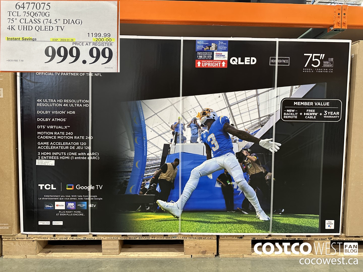 6477075 TCL 75Q670G 75