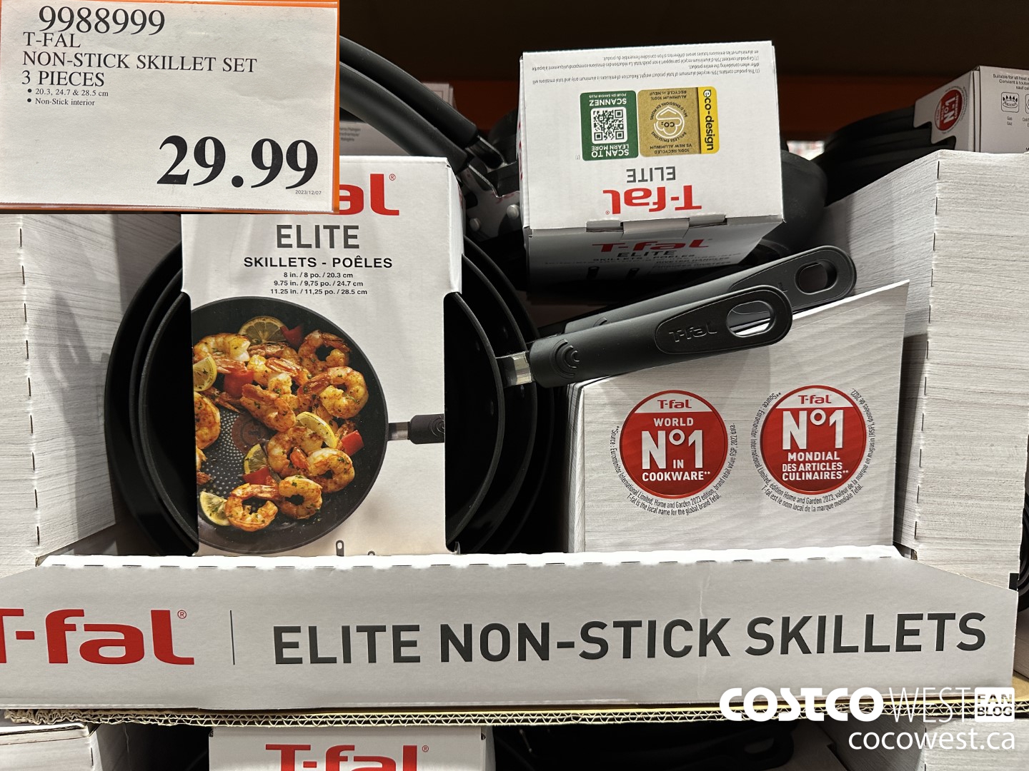 9988999 T-FAL NON-STICK SKILLET SET 3 PIECES $29.99