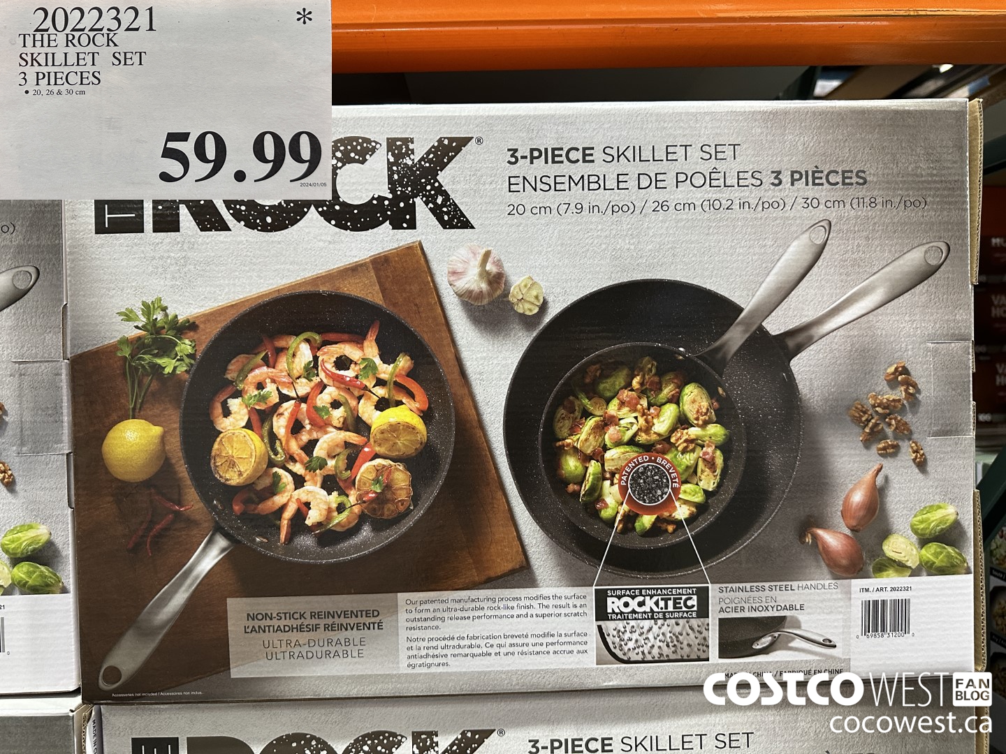 2022321 THE ROCK SKILLET SET 3 PIECE $59.99