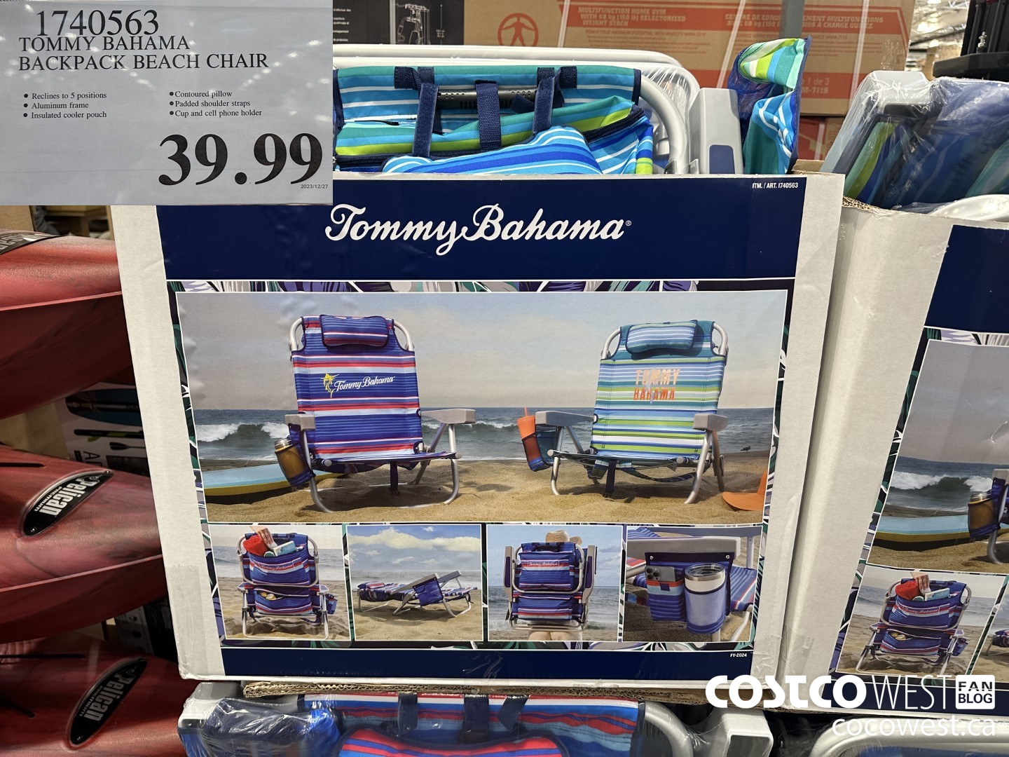 1740563 TOMMY BAHAMA BACKPACK BEAH CHAIR $39.99