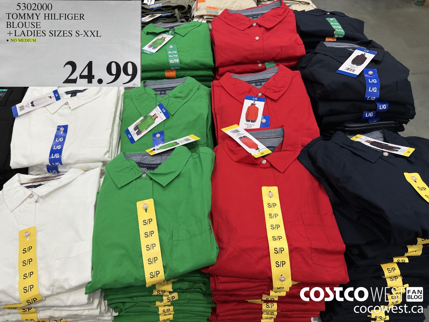 5302000 TOMMY HILFIGER BLOUSE LADIES SIZES S-XXL $24.99