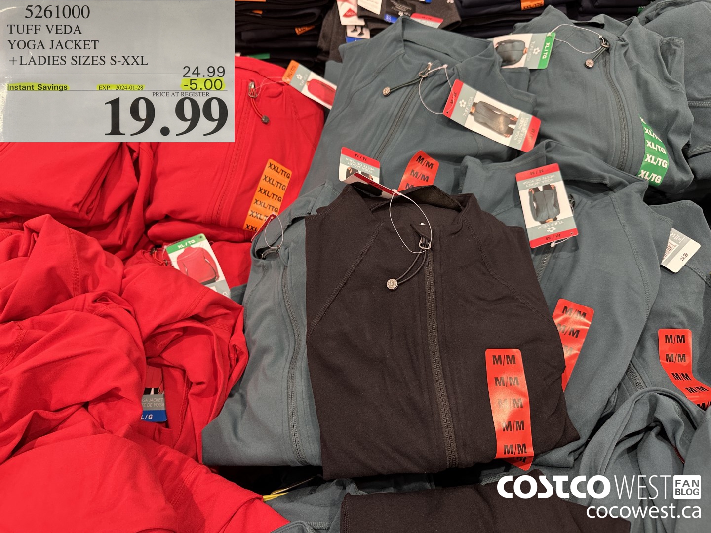 5261000 TUFF VEDA YOGA JACKET LADIES SIZES S-XXL ($5.00 INSTANT SAVINGS EXPIRES ON 2024-01-28) $19.99