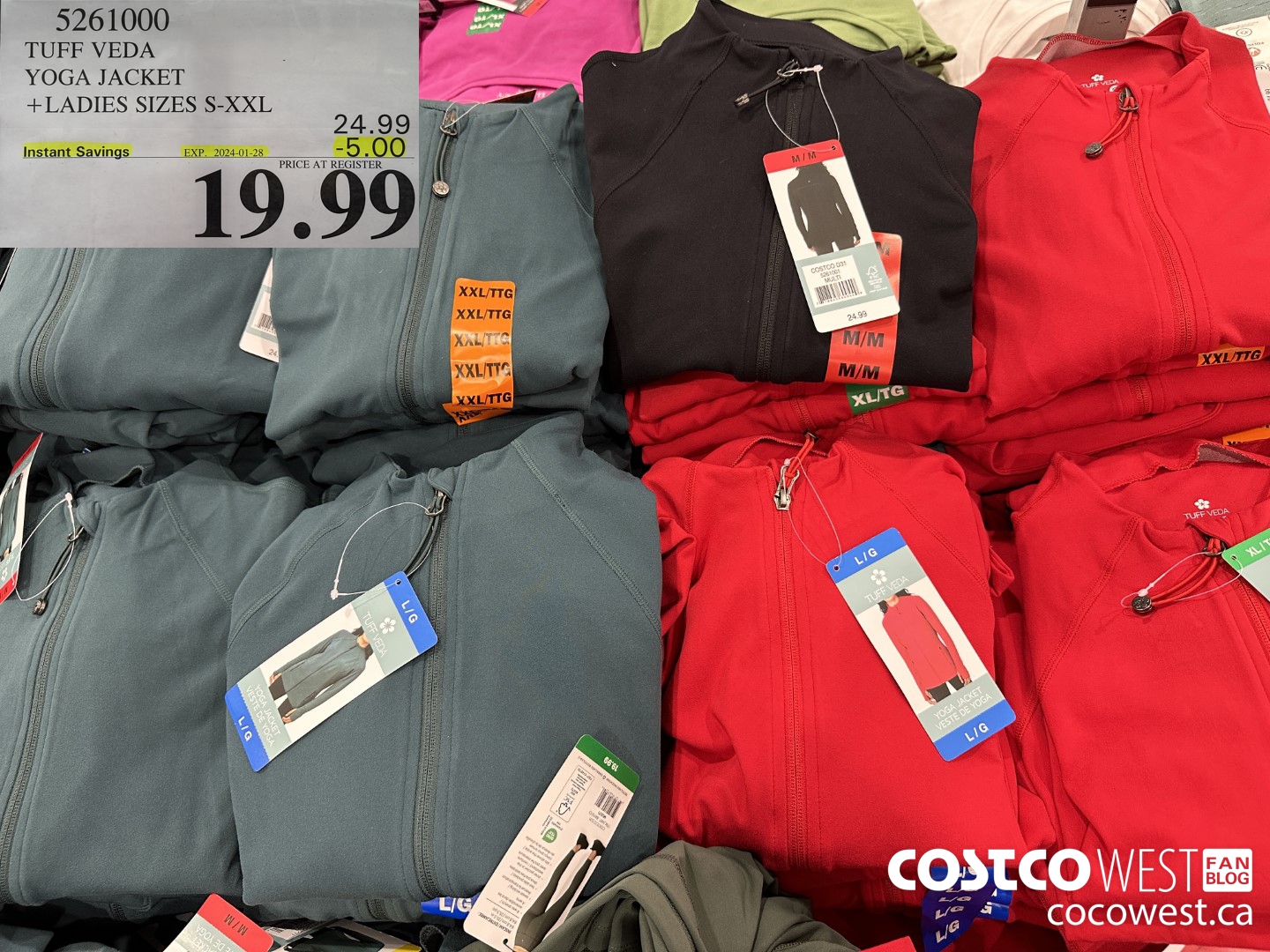 5261000 TUFF VEDA YOGA JACKET LADIES SIZES S-XXL ($5.00 INSTANT SAVINGS EXPIRES ON 2024-01-28) $19.99