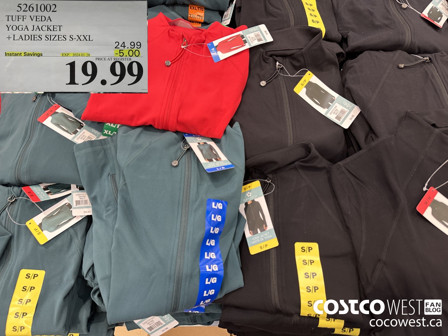 5261002 TUFF VEDA YOGA JACKET LADIES SIZES S-XXL ($5.00 INSTANT SAVINGS EXPIRES ON 2024-01-28) $19.99