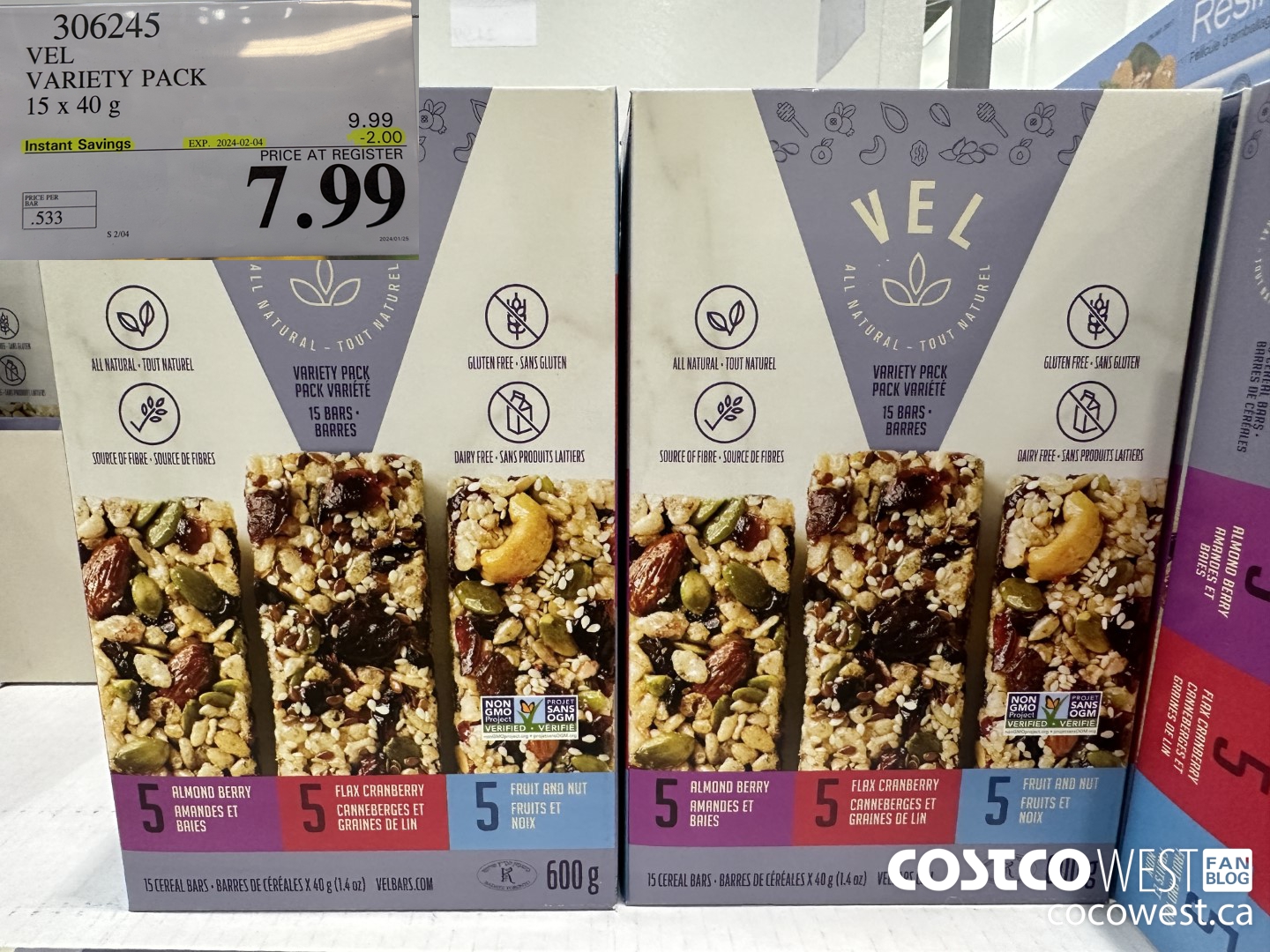 306245 VEL VARIETY PACK 15 x 40g ($2.00 INSTANT SAVINGS EXPIRES ON 2024-02-04) $7.99