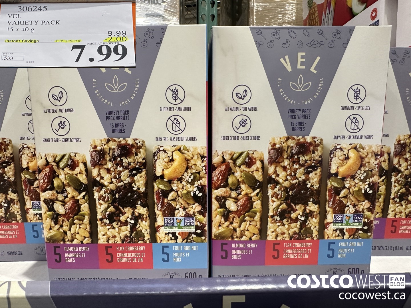 306245 VEL VARIETY PACK 15 x 40g ($2.00 INSTANT SAVINGS EXPIRES ON 2024-02-04) $7.99