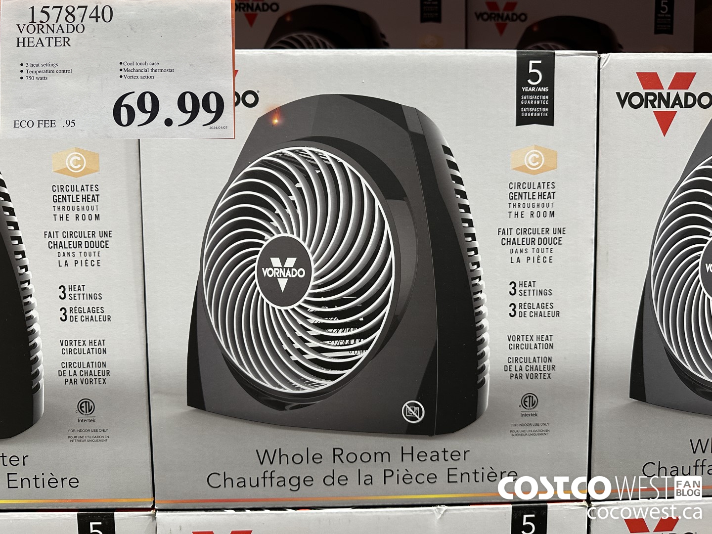 1578740 VORNADO HEATER $69.99