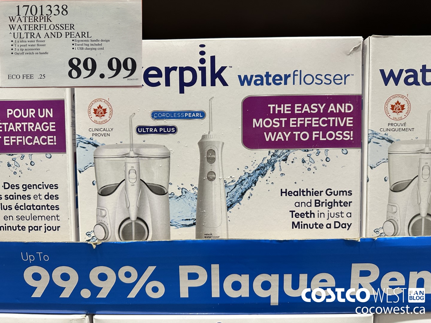 1701338 WATERPIK WATERFLOSSER ULTRA AND PEARL $89.99