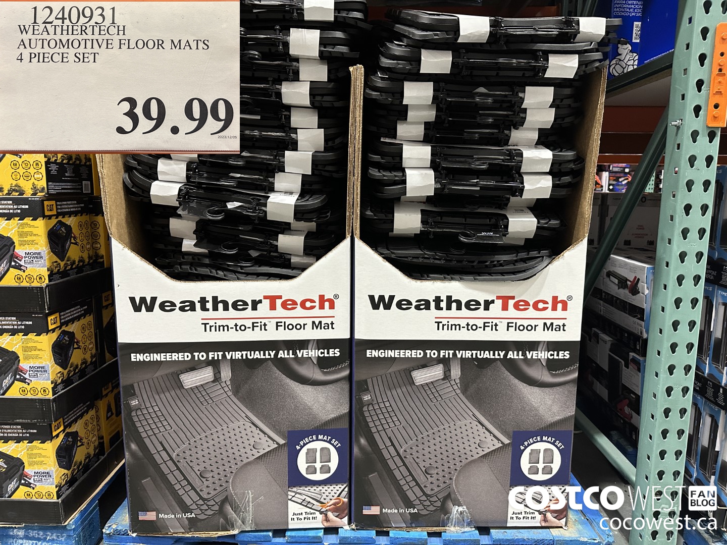 1240931 WEATHERTECH AUTOMOTIVE FLOOR MATS 4 PIECE SET $39.99