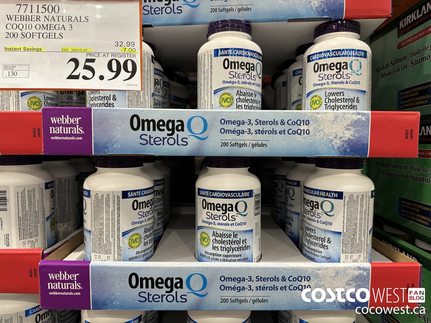 7711500 WEBBER NATURALS COQ10 OMEGA 3 200 SOFTGELS ($7.00 INSTANT SAVINGS EXPIRES ON 2024-01-07) $25.99
