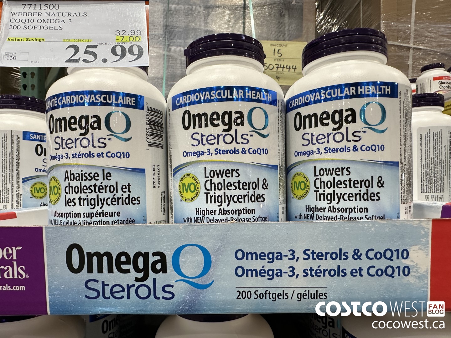 7711500 WEBBER NATURALS COQ10 OMEGA 3 200 SOFTGELS ($7.00 INSTANT SAVINGS EXPIRES ON 2024-01-21) $25.99