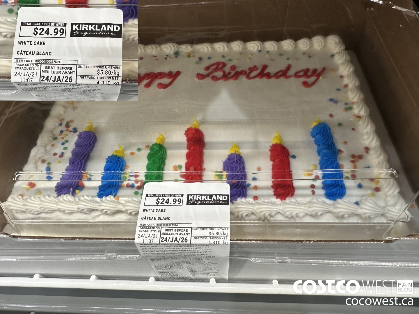 227594 WHITE CAKE $24.99