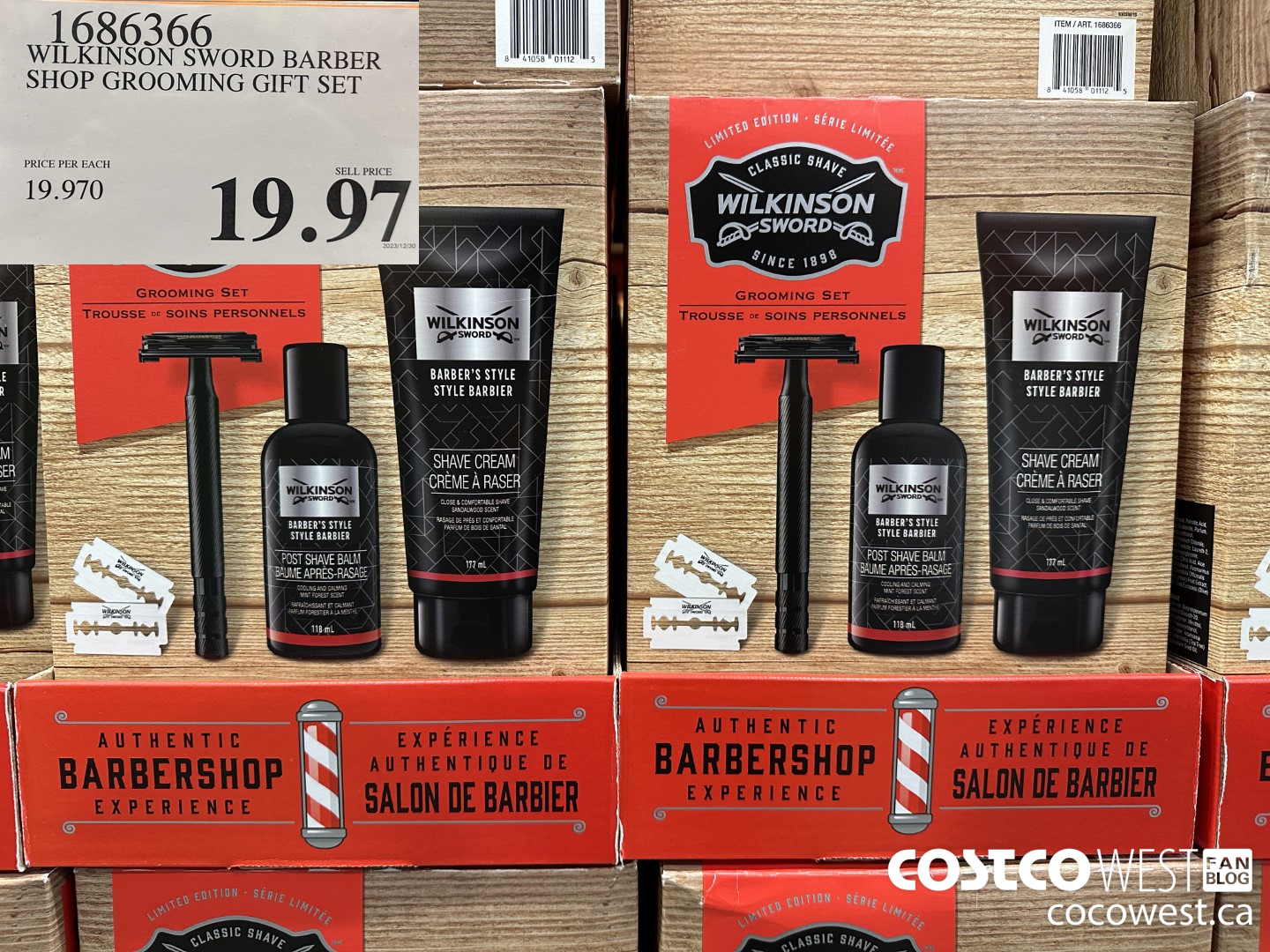 1686366 WILKINSON SWORD BARBER SHOP GROOMING GIFT SET $19.97