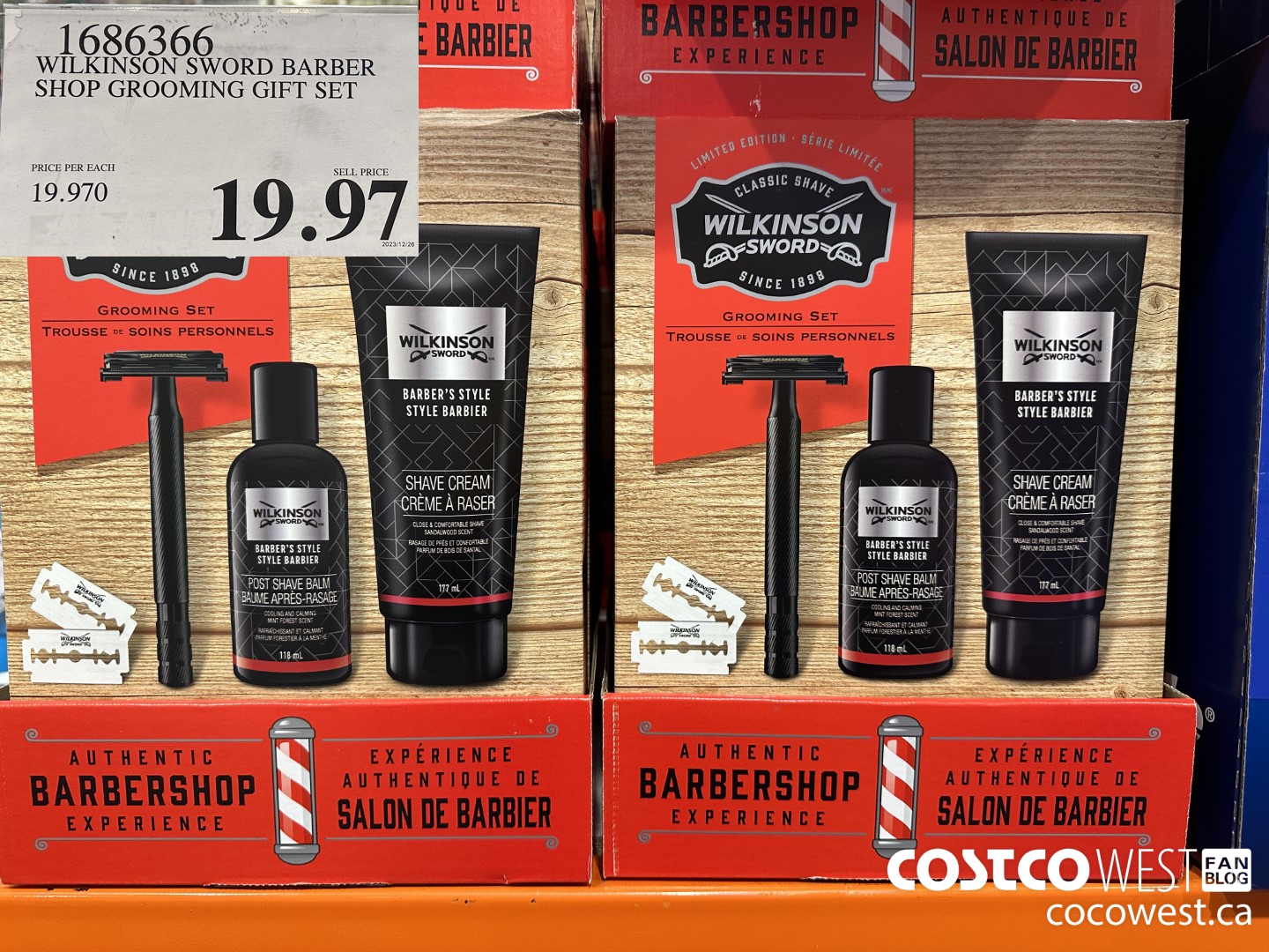 1686366 WILKINSON SWORD BARBER SHOP GROOMING GIFT SET $19.97