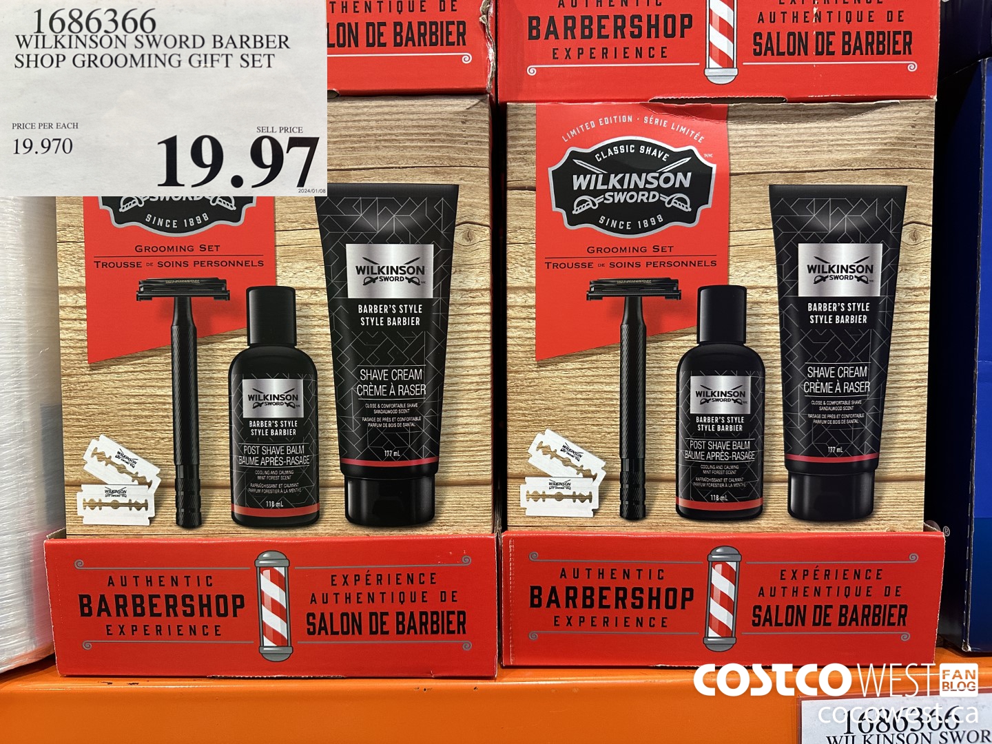 1686366 WILKINSON SWORD BARBER SHOP GROOMING GIFT SET $19.97