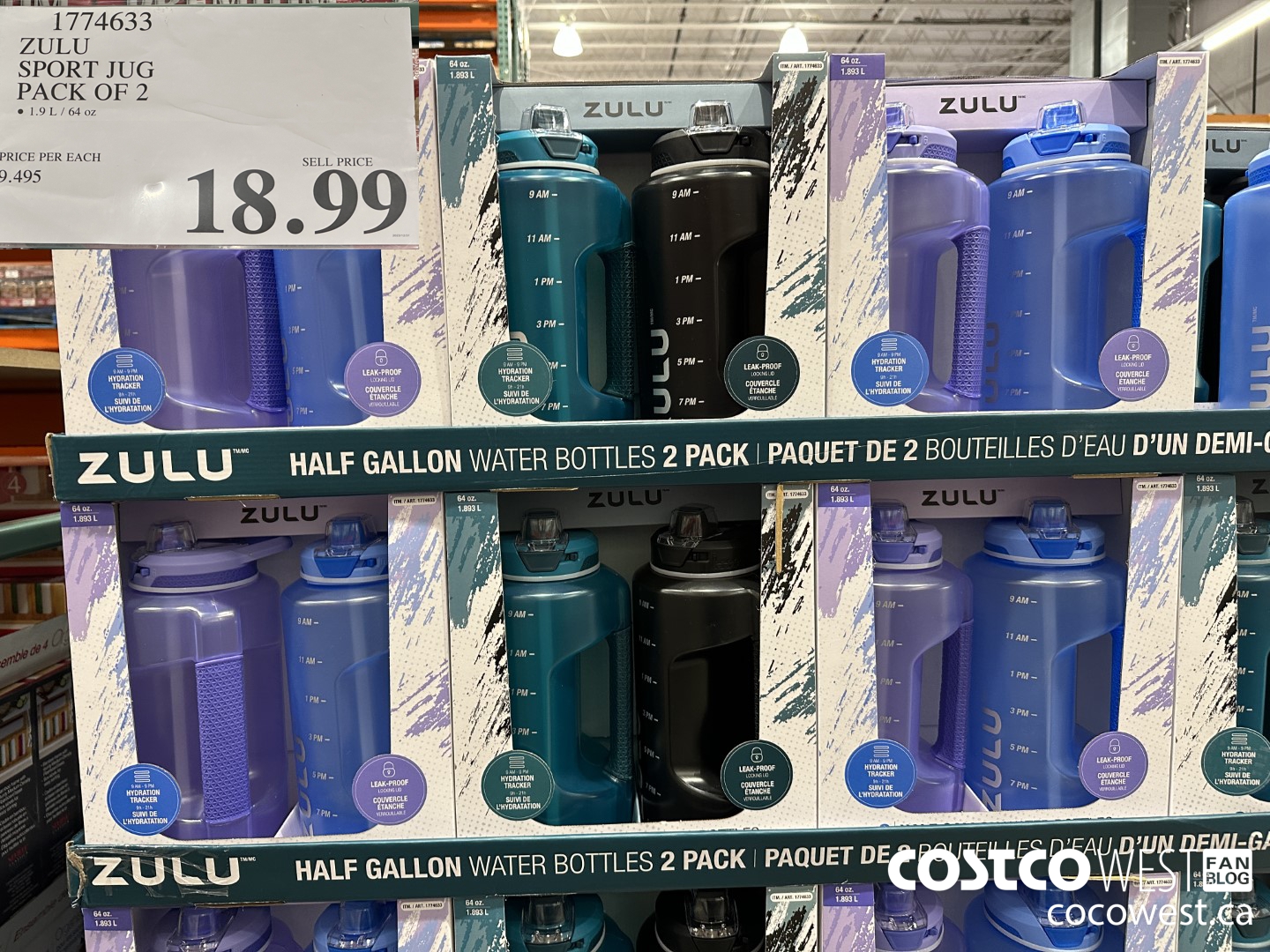 1774633 ZULU SPORT JUG PACK OF 2 $18.99