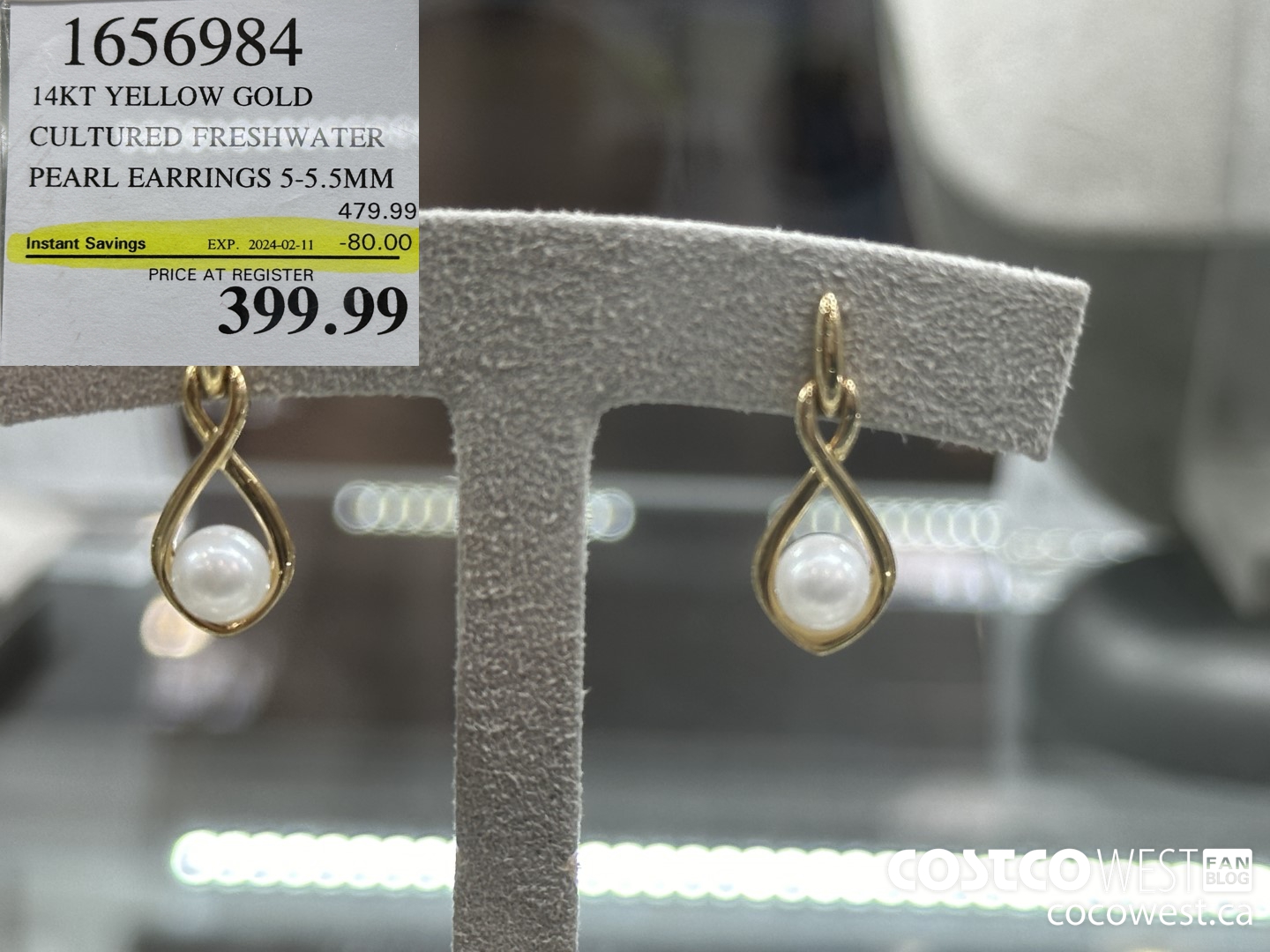 1656984 14KT YELLOW GOLD CULTURED FRESHWATER PEARL EARRINGS 5-5.5 MM ($80.00 INSTANT SAVINGS EXPIRES ON 2024-02-11) $399.99